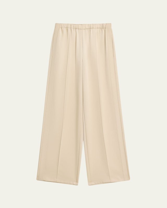 Mid-Rise Side Strap Pull-On Pants